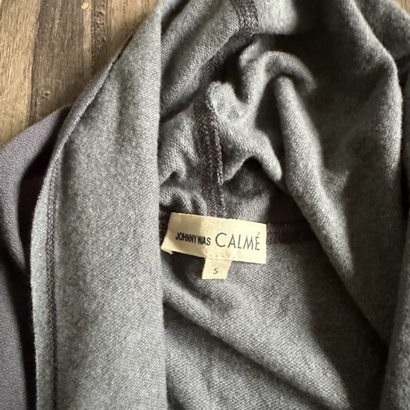 Johnny Was Calme Tie Front Cardigan Grey S NWOT - Picture 4 of 4
